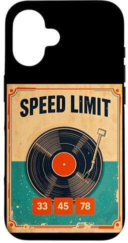 Tourne-disque vinyle rétro pour DJ 33 45 78 tr/min Coque pour iPhone 16