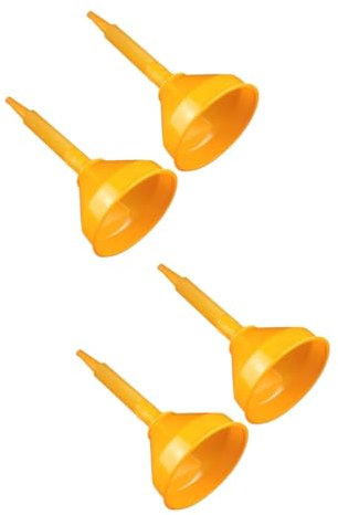OUNONA 2 Series Embudo De Relleno Embudo De Aceite De Motor De Extensión Colador Boca Ancha De Boca Ancha De Gasolina Del Vehículo Abs Orange 2 Piezas*2