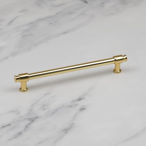 160mm Gloss Gold Cabinet Handle Polished Cupboard Door Drawer Furniture Pull Industrial Pipe Design