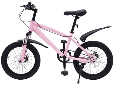 KLOOLIVE Kinderfahrrad 18 Zoll, Unisex Kinderfahrrad Fahrrad, für ab 4 Jahre Kinderrad, für Kinder mit Verstellbarem Sitz, Kinder Fahrräder mit Taschenlampe und Reifenpumpe