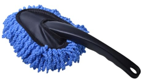 Mikikit Plumero para Limpieza para Coche Azul Cepillo Compacto de Algodón