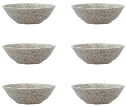 Bidasoa Set de 6 boles Element Hydrozero de porcelana 16 cm | Beige, Porcelana, forma redonda, acabado decorado, 16 cm, 6 piezas, apilable, apto para microondas