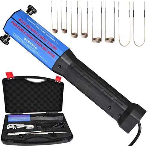 moupeaktain Induction Heater Bolt Removal 30s, Kit De Chauffage à Induction Magnétique 1300W pour Retirer Les Vis Rouillées, Chauffe Boulon Induction Portable avec 8 Bobines 220V
