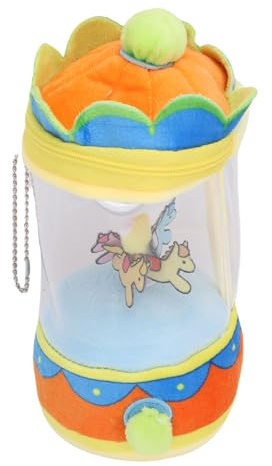 SPYMINNPOO Drawstring Rotating Plush Toy, Fun Stuffed Doll Carousel Plush Pendant Colorful Soft Toys for Children