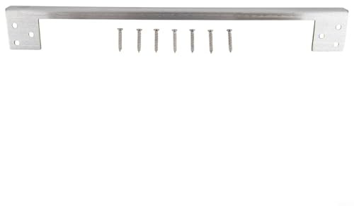 Piastra di protezione per porta in acciaio inox progettata per serrature e chiavistelli a catenaccio, adatta per porte esterne con installazione reversibile (28 cm)