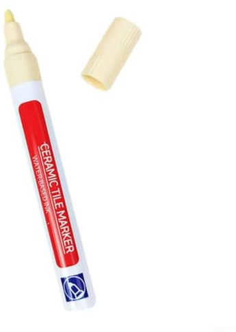 Pluma de restauración de lechada impermeable, herramienta de reparación de costuras multicolor para un mantenimiento eficaz de azulejos en suelos y baños (beige)