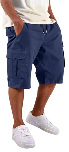 Ropa Trabajo Hombre, Bolsillos Militares Cargo Men Pantalones Cortos Cargo, Piratas Camuflaje Ropa Cremallera Bermuda Short Pirata Montaña Pantalon Corto Hombre Bolsillos, XL