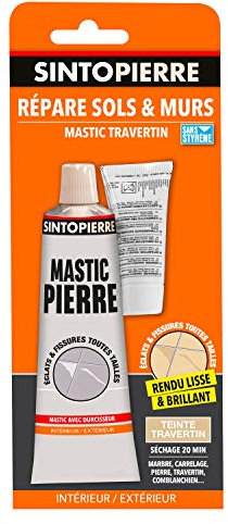SintoPierre repairs floors and walls mastic travertine 100gr with hardener 8gr - Indoor/outdoor