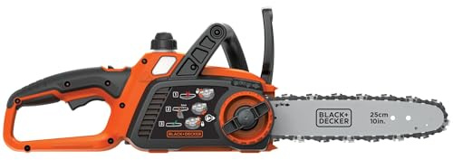 BLACK+DECKER 20V MAX Electric Chainsaw, 10 inch Cordless Chainsaw with Battery and Charger Included, Automatic Oiler, Low Kickback Power Chain Saws (LCS1020)