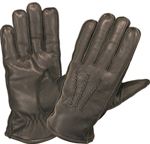 Fuente Lederhandschuhe Herren Damen Echtleder mit Futter, Fahrerhandschuhe Reithandschuhe Leder- Leder Handschuhe gefüttert Herren Damen, Schwarz, Braun