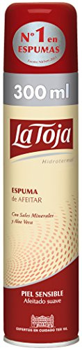 La Toja Espuma de Afeitar con Sales Minerales y Aloe Vera para Piel Sensible - 300 ml