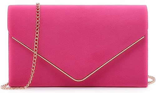 Dasein Women Faux Suede Evening Clutch Bags Formal Party Clutches Wedding Purses Cocktail Prom Clutches