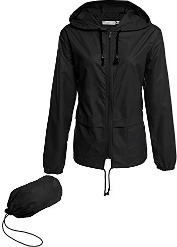 Lomon Lightweight Jacket Windproof Cycling Coats Breathable Comfortable Summer Jacket with Pockets Black XXL