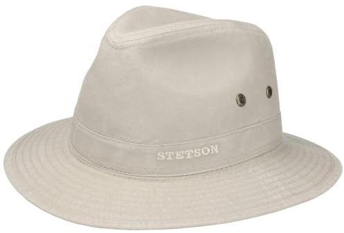 Stetson Organic Cotton Traveller Hat Men UV Protection 40+ Spring Summer Oatmeal