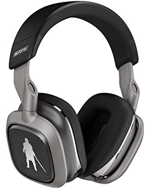 Logitech G Astro A30 Lightspeed Wireless Gaming Headset for PS5 - Bluetooth, 2.4Ghz, Built-In & Detachable Mic, USB-C, 3.5mm, for PlayStation, Nintendo Switch, PC - The Mandalorian Edition - Silver