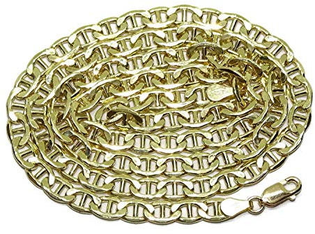 never say never Kette aus 18-karätigem Gelbgold für Herren, Modell Anker 5 mm breit und 60 cm lang mit Karabinerverschluss. Gewicht: 13.25 g 18-karätiges Gold