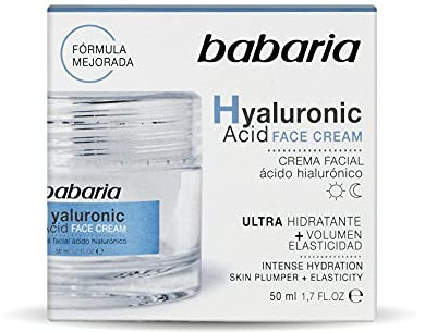 Babaria - Crema Antiarrugas Con Acido Hialuronico | Crema Hidratante Hombre Y Mujer Con Acido Hialuronico | Antiarrugas Mujer Ultra Hidratante Con Volumen Y Elasticidad 50ml