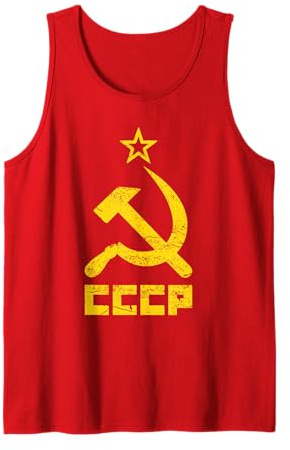 Martillo y hoz estrella CCCP Unión Soviética Rojo Camiseta sin Mangas