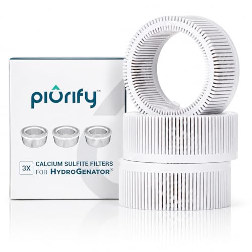 PIURIFY 3-Pack Calcium-Sulfite Filters for Water Hydrogen Infuser Pitcher