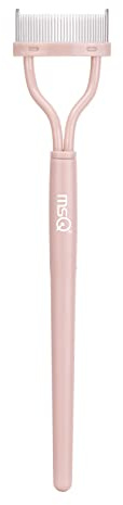 Eyelash Separator Eyelash Comb Lash Separator Tool MSQ Mascara Brush Eyelash Brush Separator Mascara Comb Arc Designed Mascara Applicator With Cover Naked Pink (1PCS)