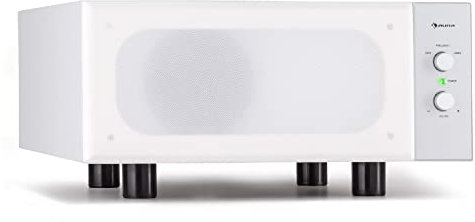 auna Two Hi-Fi Subwoofer mit Auto-Off, 80W RMS Subwoofer Passiv, HiFi-Lautsprecher Boxen für Heimkino, Subwoofer klein mit Starkem Bass, 100W HiFi Anlage, AUX für MP3 & CD Player, Lautstärkeregler
