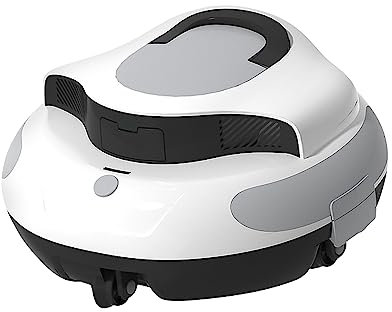 hzexun Robot Pulitore Automatico, Robot per piscina senza fili, Filtro Flusso 300 L/Min,Parcheggio automatico,Adatto per piscine piatte fino a 90 mq, Autonomia 100 min