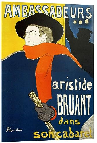 Posterlounge Ambassadeurs, Aristide Bruant Acrylglasbild von Henri de Toulouse-Lautrec 50 x 70 cm Wandbilder Wanddeko