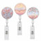 KGDUYC Porte Badge Enrouleur,Porte Clef Retractable,Badge,Attache Porte clé,Boucle télescopique Facile à Tirer pour Badges et Documents (3 pièces)