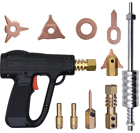 vidaXL Kit de Soldador para Reparar Abolladuras 20 Piezas Extractor de Abolladuras Quitar Golpes Herramienta Coche Reparación Fácil de Usar