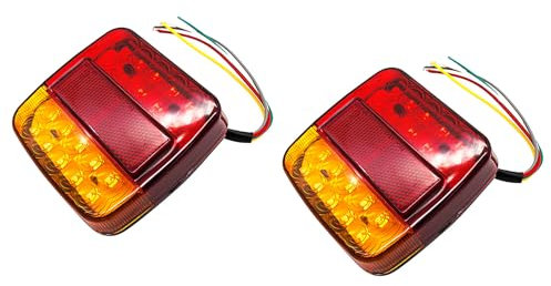 2 Stück LED Rückleuchten Anhänger, 12 V LED-Anhängerleuchten, für Anhängerbeleuchtung, Blinker, Bremslicht, Kompatibel mit LKWs, Lieferwagen, Wohnwagen und Mehr