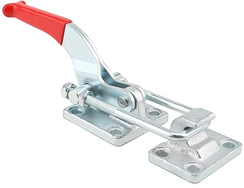 HOIGON 4000Lbs U-Hook Heavy Duty Latch Clamp, CH-40370 Adjustable Cast Alloy Steel Pull Action Clamp with Threaded U-Bolt and Rubberized Lever