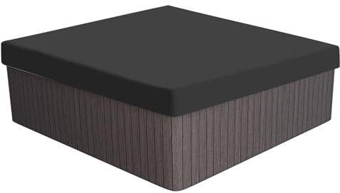 PATIKIL 96,5x96,5x11,8 Carré Chaud Baignoire Couvercle 210D Oxford Noir