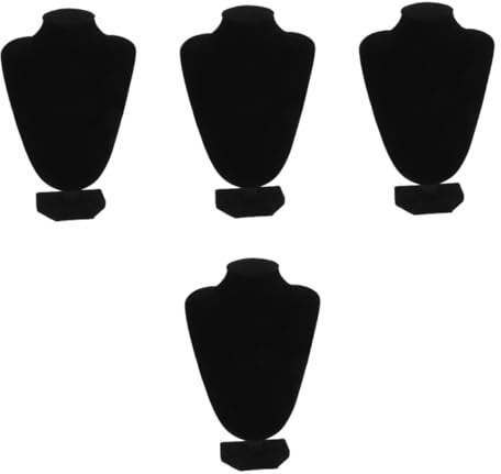 Amosfun Necklace Display Stand 4 Pack Jewellery Bust Holders