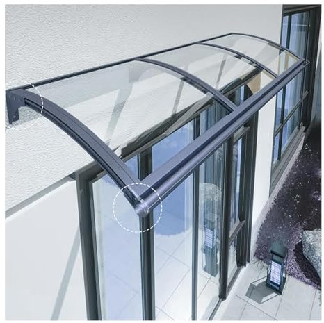 ZXCVASDF Window awning door canopy，Awning for door entrance，door awnings exterior，metal awnings for windows，with Plastic Steel Bracket,polycarbonate door awning,with Large Sink(80x150cm/32x59in)