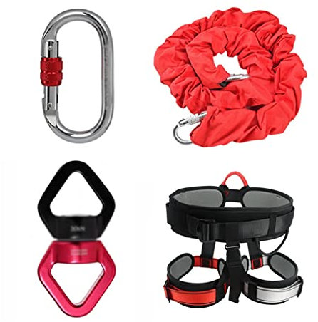 Anti-Gravity Bungee Dance Flying Suspension Rope Aerial Yoga Cord Resistance Band Set - Home Gym Equipment for Workout Fitness