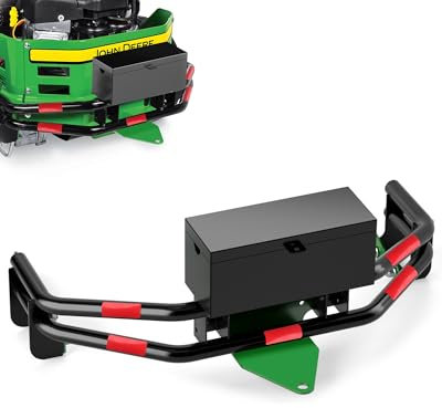 Enganche de parachoques trasero de una pieza para cortacésped de giro cero con caja de herramientas para John Deere Z235 Z255 Z335E Z335M Z345M Z345R Z355E Z375R BM2448 ZTrak, accesorios de enganche