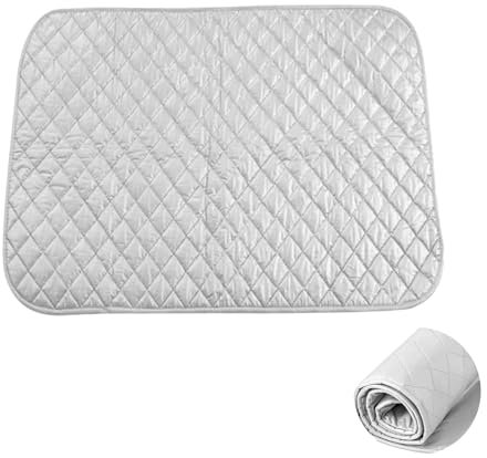 Tappetino da Stiro Portatile, Tappetino da Stiro 60 x 55 cm, Pad da Stiro Resistente Alle Alte Temperature, Pad da Stiro Desktop, Rettangolare Pieghevole da Stiro Pad, Argento