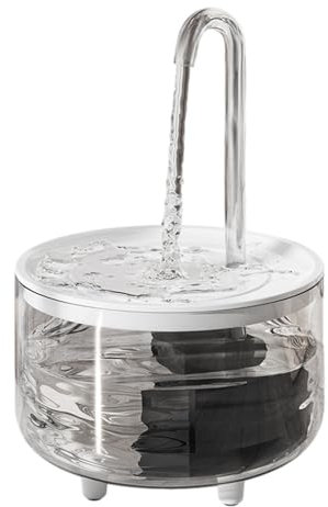 Bebedero para Mascotas - Dispensador de Agua para Gatos de 1 l | Fuente inalámbrica a Pilas de 1 l, con Apagado automático y Visible. Suministros para Gatos y Perros de Interior.