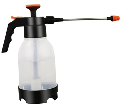 Outanaya Bottiglia Spray a Pressione Manuale 12L Trasparente Arancione Spruzzatore per Giardinaggio e Pulizia Annaffiatoio Pratico per Piante e Uso Domestico Asta Prolungata