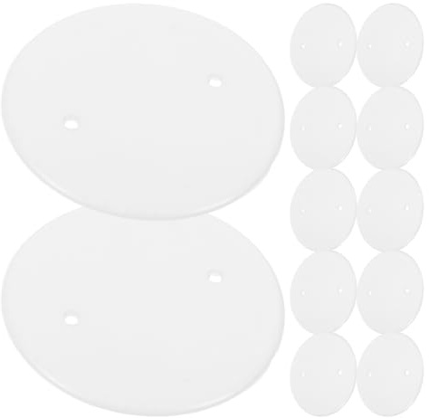 PLAFOPE Lot de 20 Cache-prises Ronds Blancs en Plastique, Plaques de Recouvrement pour Câbles Électriques et Interrupteurs, Protection pour Installation Plafond, Usage Domestique