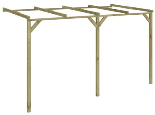 Mokuyary Pergola à appentis 2 x 4 x 2,2 m Bois pour Jardin, Terrasse, Extérieur, Événements, Fêtes