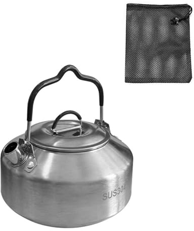 our fave Théière portable en acier inoxydable pour camping en plein air, bouilloires à eau pour pique-niques, chaudières à eau, petites chaudières de voyage portables