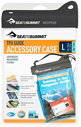 Sea to Summit Waterproof TPU Accessory Case, Large (8.5 x 6 inches), Black