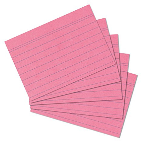 Herlitz Karteikarten A6, liniert (200 Stück, rot)