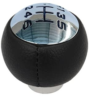 Carrfan Pommeau de Levier de Vitesse en Cuir,Transmission Manuelle 6 Vitesses Remplacement pour Peugeot 307 308 3008 407 5008 807 Citroën C3 C4 C8