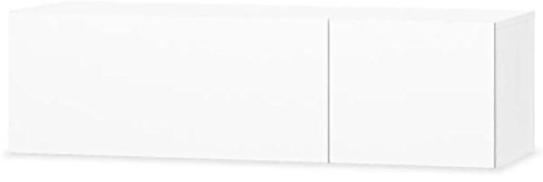 mewmewcat Meuble Téléviseur Meuble TV Suspendu Meuble Téléviseur en Aggloméré Design Moderne 120 x 40 x 34 cm (L x l x H) Blanc