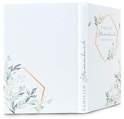 Hochzeitideal – Stammbuch der Familie Benita Nr. 507 Größe: 21,0 cm x 15,0 cm - Buchbinderleinen Stammbuch Hochzeit - Familienbuch Standesamt mit 6-Fach Ringmechanik Urkunden mit Behördenlochung