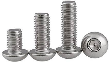 Dreneco Viti a Brugola in Acciaio Inox, Esagonale Tonda Testa a Bussola Bulloni, M10×45mm,5 pcs