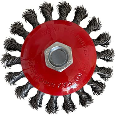 Cepillo cónico de 115 mm, cepillo de alambre trenzado, amoladora angular Flex VaGo, 1 x