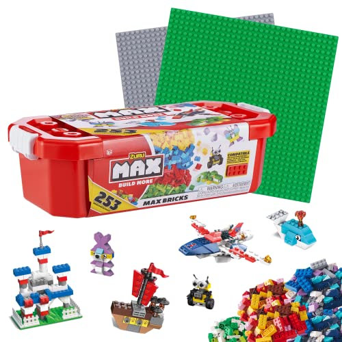 Zuru 83137 - Set di 253 Mattoni e 2 Piastre di Base, 25,4 x 25,4 cm